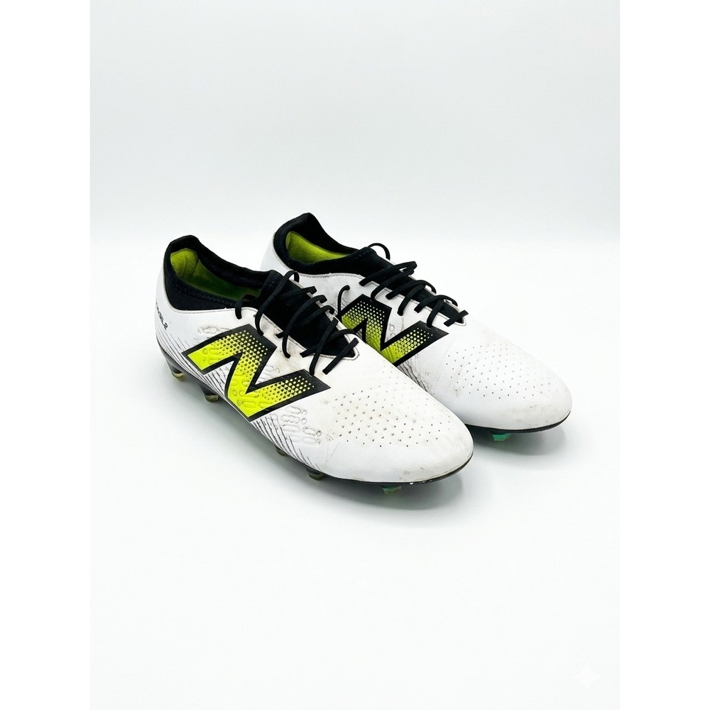 New Balance Tekela V2 Magique FG Soccer Cleats White Black Neon Yellow Mens